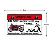 2PCS Reflective Motorcycle Motorbike Scooter Warning Car Stickers Don't Touch My Moto Decorative Decals for Honda CBR