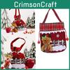 Adorable Christmas Burlap Apple Gift Bags In Snowman And Reindeer Styles Perfect For Holiday Treats