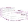 LED Box Spring Bed with Mattress Black 140 X 190 Cm Velvet