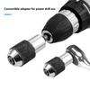 Steel Twin Ranging Tap Adapter Sleeve Tool Adjustable Design 15mm Depth 3/8" Square Interfaces Nonslip Texture Handle