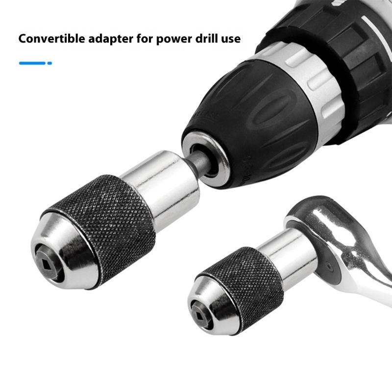 Steel Twin Ranging Tap Adapter Sleeve Tool Adjustable Design 15mm Depth 3/8" Square Interfaces Nonslip Texture Handle