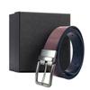 Leder in Schnalle Gürtel en's Gürtel ift Box Rindsleder Herren Business Casual Jeans oppel-seitig Einfacher Gürtel