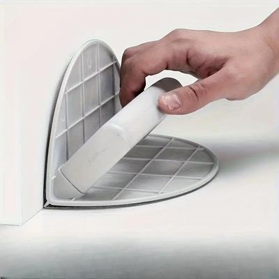 Self-Adhesive Half Circle Sanding Pad Holder - Durable Plastic Corner Sander with Ergonomic Grip for Drywall Woodworking