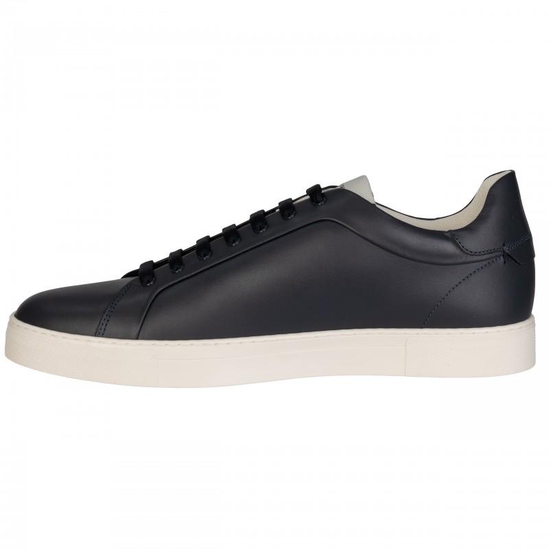 Emporio Armani Men's Leather Sneakers Shoes Navy - Size: 44.5