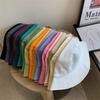 Candy colored fisherman hat, solid color sun protection bucket, thin design, temperament sun basin hat