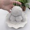 Rex Rabbit Fur Plush Keychain: Cute Rabbit Pendant Toy for Bag or Car