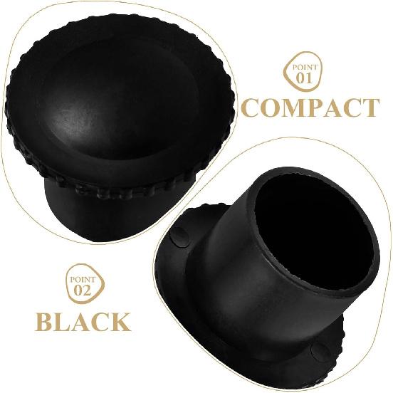 

iplusmile 2Pcs Closet Pole End Caps, Plastic Curtain Rod Plug Caps, 22mm Diameter Wardrobe Tube Support Rod Stopper for Bathroom Curtain Clothing