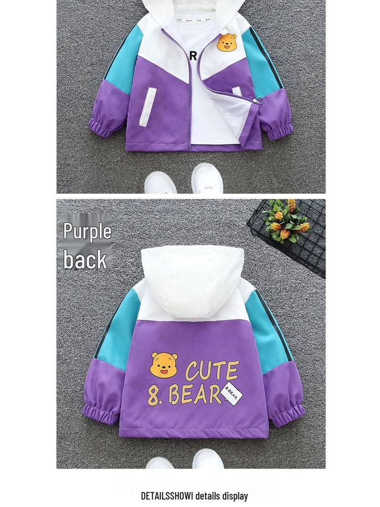 Boys' and Girls' 2025 Autumn Fashion Windbreaker Jacket