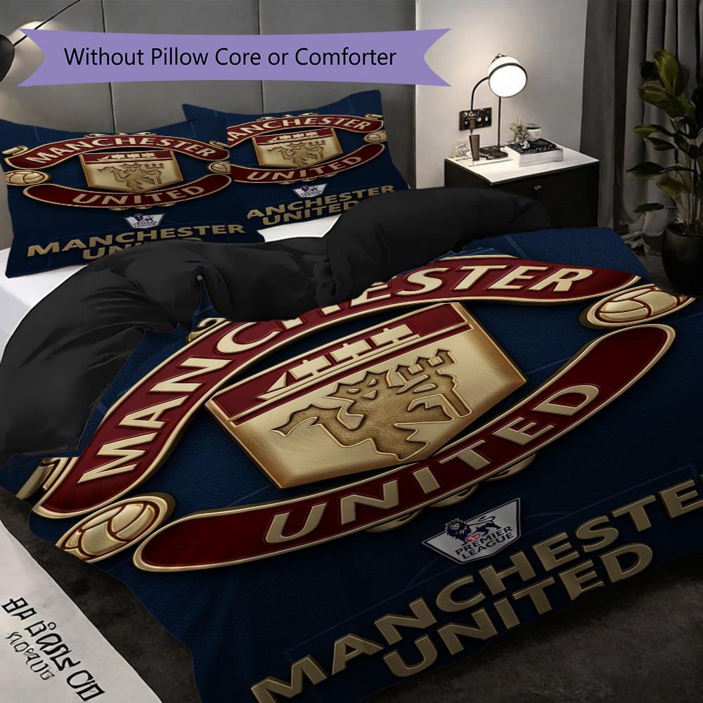 Manchester Legacy Bedding (1 * duvet cover + 2 * pillowcase, without core) 2D Flat Soft and comfortable Duvet cover and pillowcase Bedding set