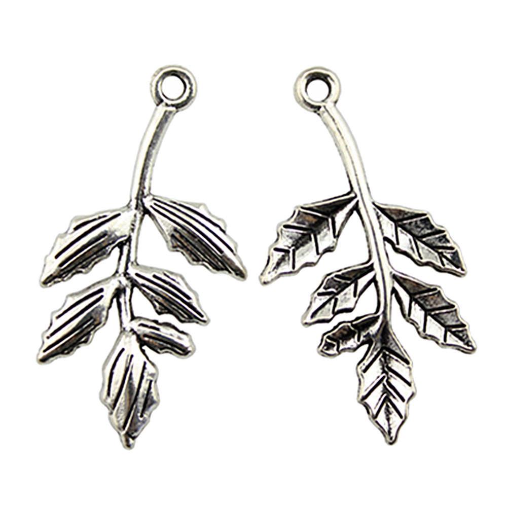 Filigree Leaf Charms Antique Alloy Pendants For Nature Inspired Jewelry