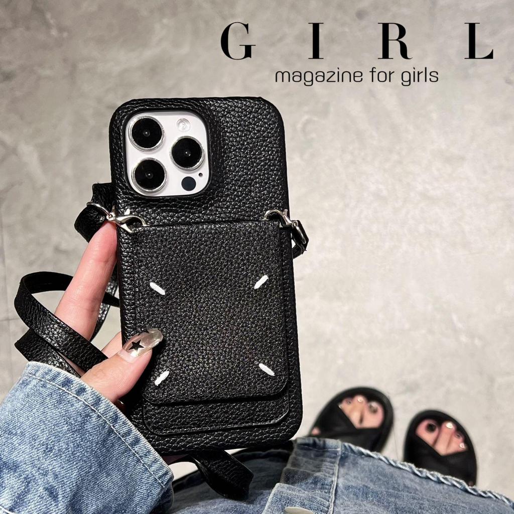 Vyšívané pouzdro crossbody pro iPhone 15/16 Pro Max s kapsičkou na mince a slotem na karty