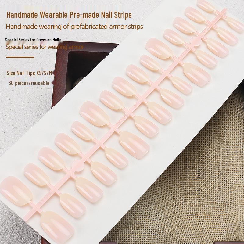 

Trendy Gradient Handmade Fake Nail Tips - High-End, Chic & Simple