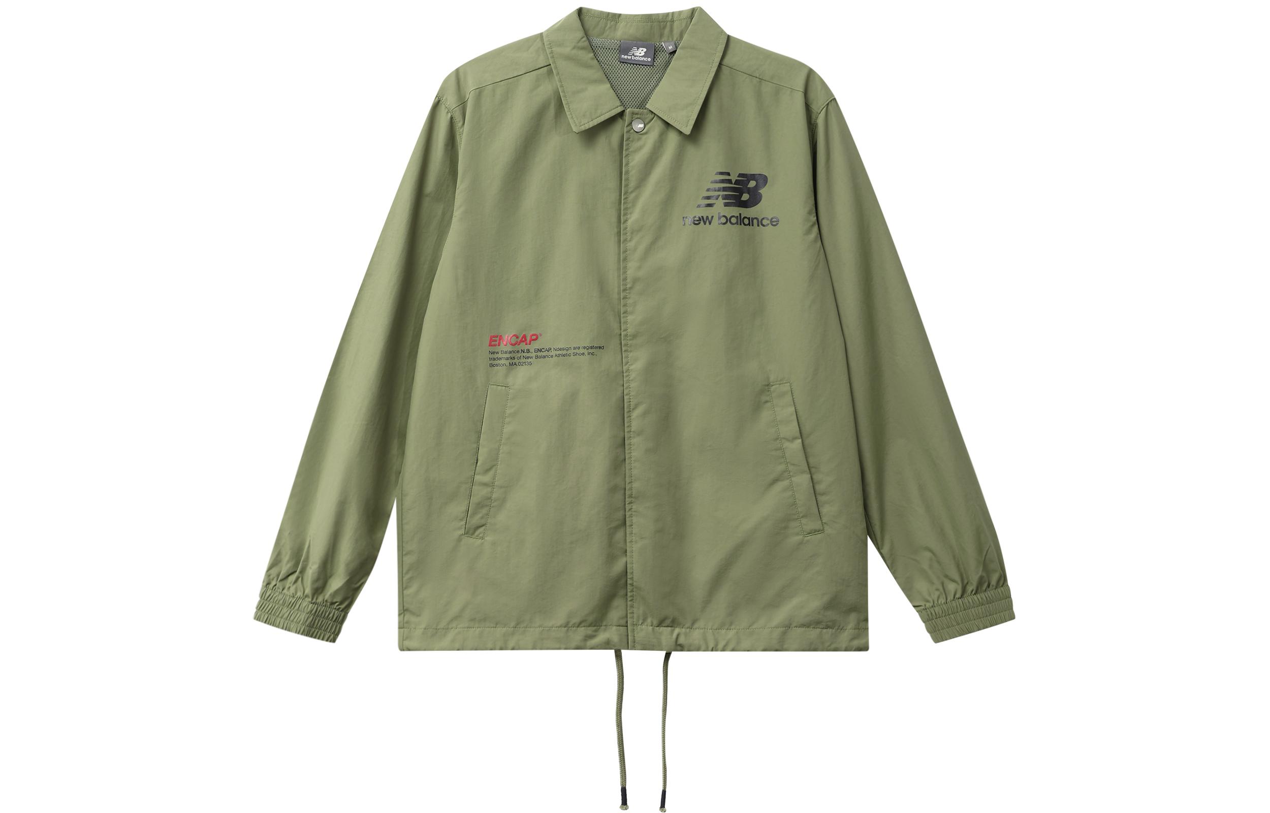 New Balance Jackets Unisex Green Lapel Moderate Other NAA24013-KH S