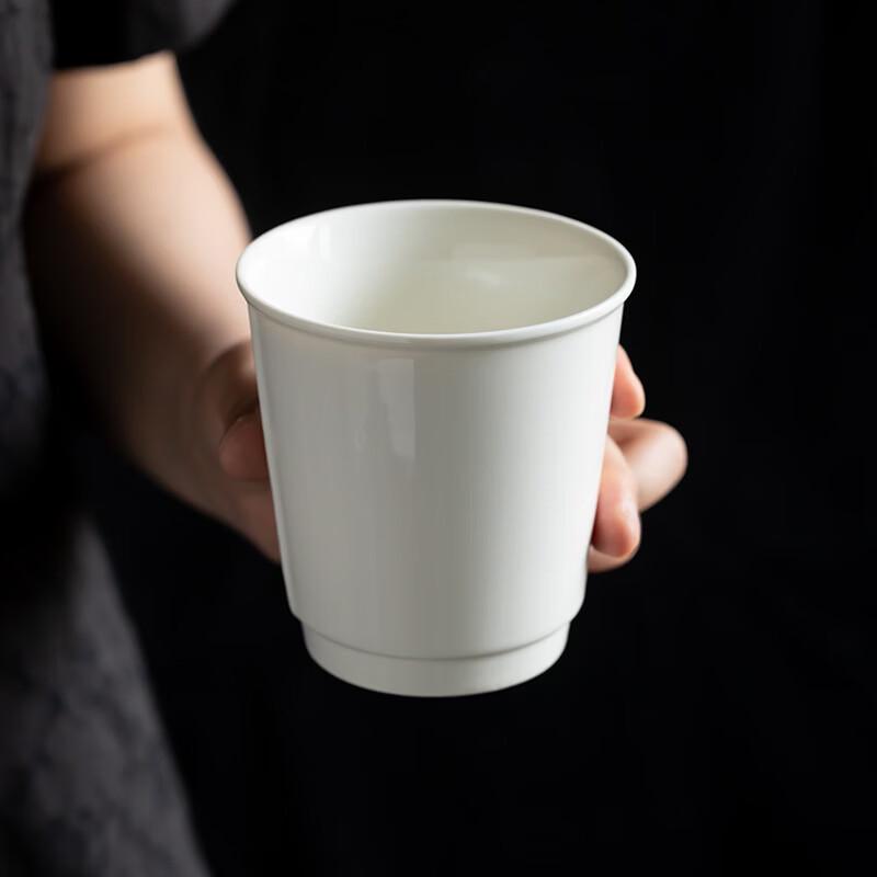 

OLOEY White Ceramic Handgrip Mug