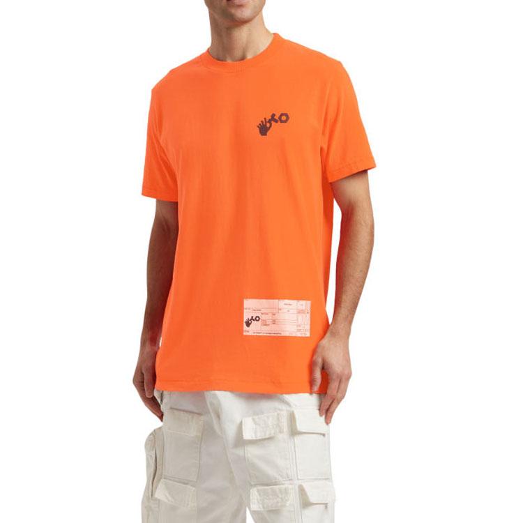 OFF-WHITE x Teenage Engineering SS22 Logo Print Round Neck Short Sleeve T-Shirt Men Tops Orange OMAA027T22JER0012001