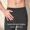 Men's Extra Thick Fleece-Lined Mulberry Silk Wool Long Johns for Autumn and Winter - Warm, Seamless Base Layer Pants