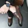 Fashion Italian New Mens Loafers Dress Shoes Wedding Genuine Leather Lace Up Mens Oxford Shoes Brogue Classic Business Men Formal Shoes