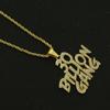Herren-Hiphop-Diamant-Anhänger-Halskette, Hip-Hop-Persönlichkeit, englischer Buchstabe, Zubehör, Zubehör