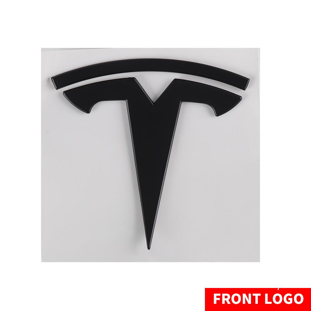 ANA1 3D ABS Car Front Head Hood Emblem Rear Trunk Badge Sticker For Tesla Model 3 Model Y Replacement Decoration Decals Accessories