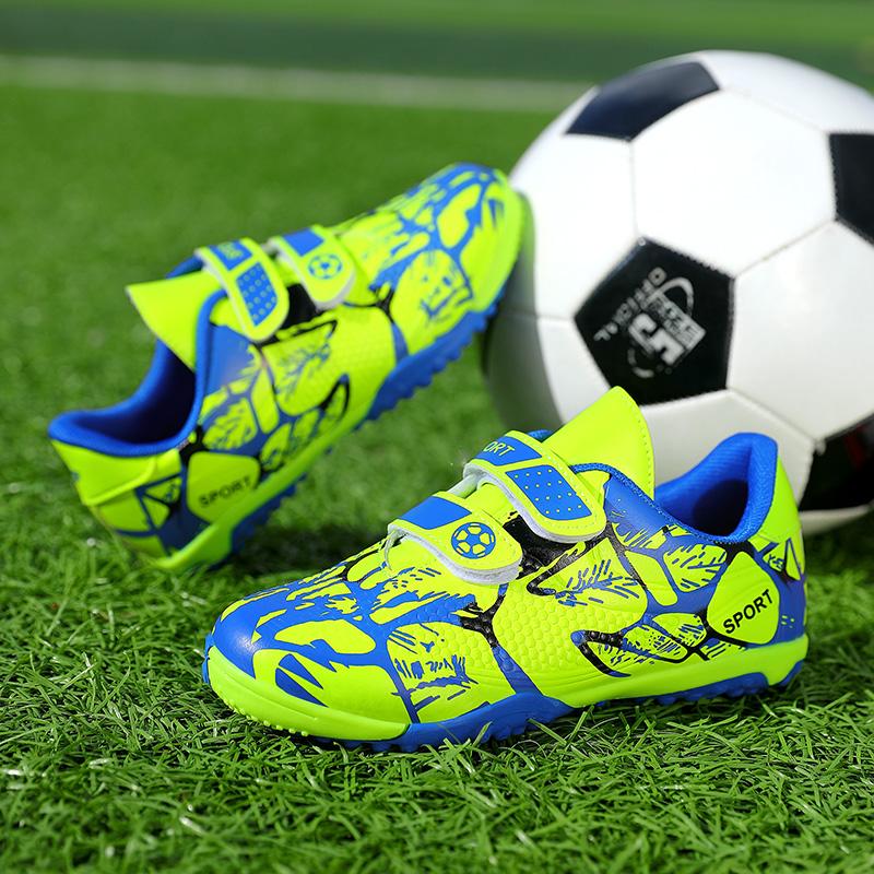 Boys Training TF Soccer Shoes Artificial Grass Anti-Slippery Youth Football Shoes Sports Training Shoes Girls Football Shoes
