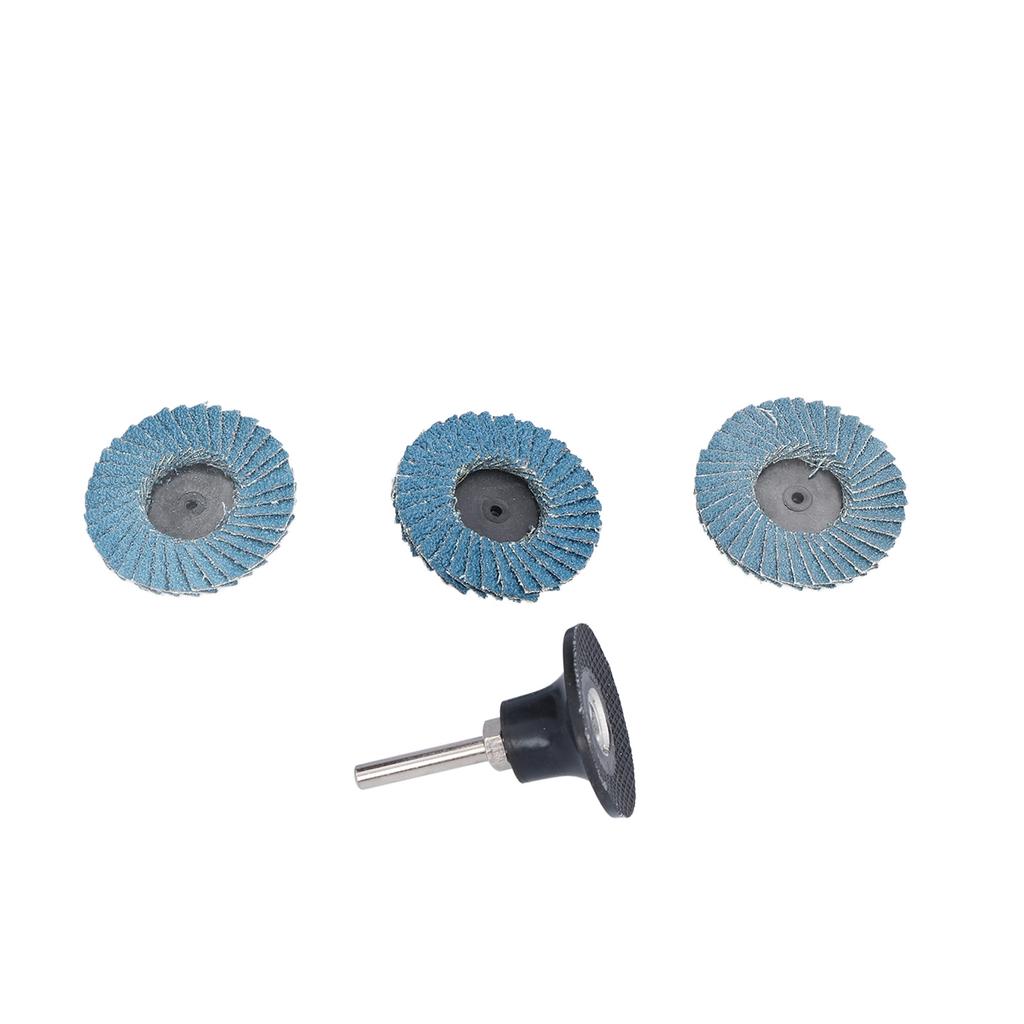 31 Stück 2 Zoll/5 cm flache Fächerscheibe, Körnung 40/60/80, blaues Zirkonoxid-Aluminiumoxid zum Schleifen, Mischen, Schleifen
