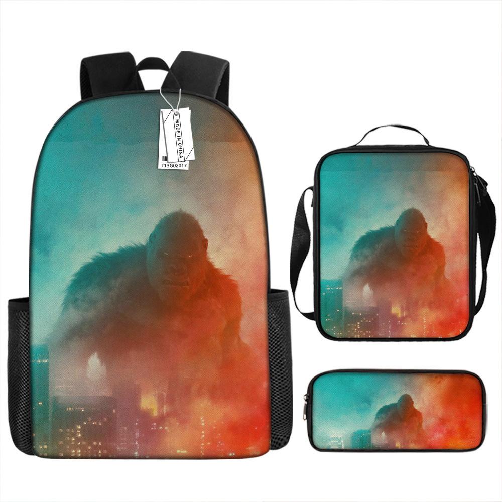 Godzilla Godzilla Student School Bag Cartoon Children Backpack Satchel Anime Trend