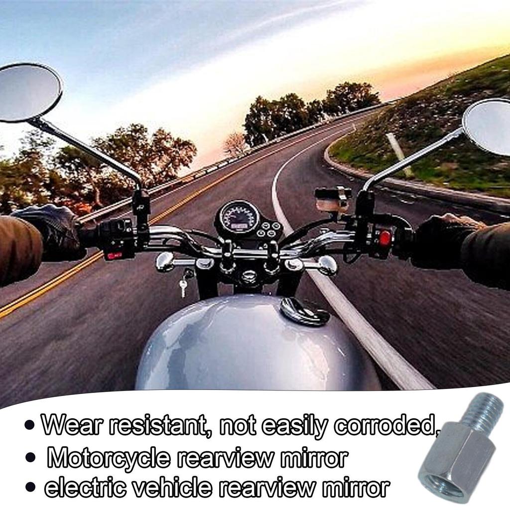 Motorcycle Mirror Adapter | Motorcycle Electric Car Rearview Mirror Accessories Conversion Screw M8 M10