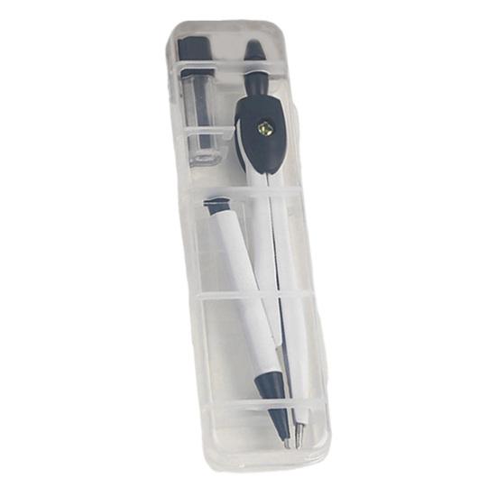 2-in-1 Metal Compass Set with Automatic Pencil Geometry Drawing Tool for Students Office Precise Portable Storage Box for Math Art & Engineering