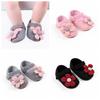 Baby Princess Soft Sole Wool Shoes - Floral Design for Ages 0-1
