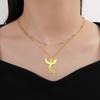 Exquisite Phoenix Flamingo Pendant Necklace Stainless Steel Natural Animal Unisex Rebirth Bird Natural Talisman Jewelry