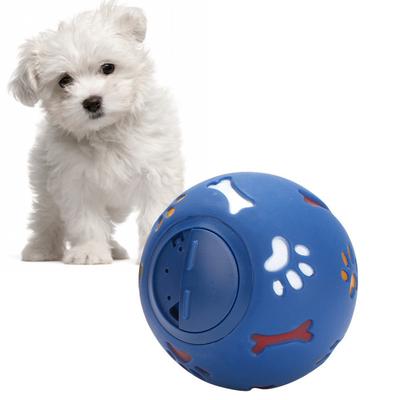 Pet Dog Chew Gumowa piłka Paw Print Leczenie Zabawki
