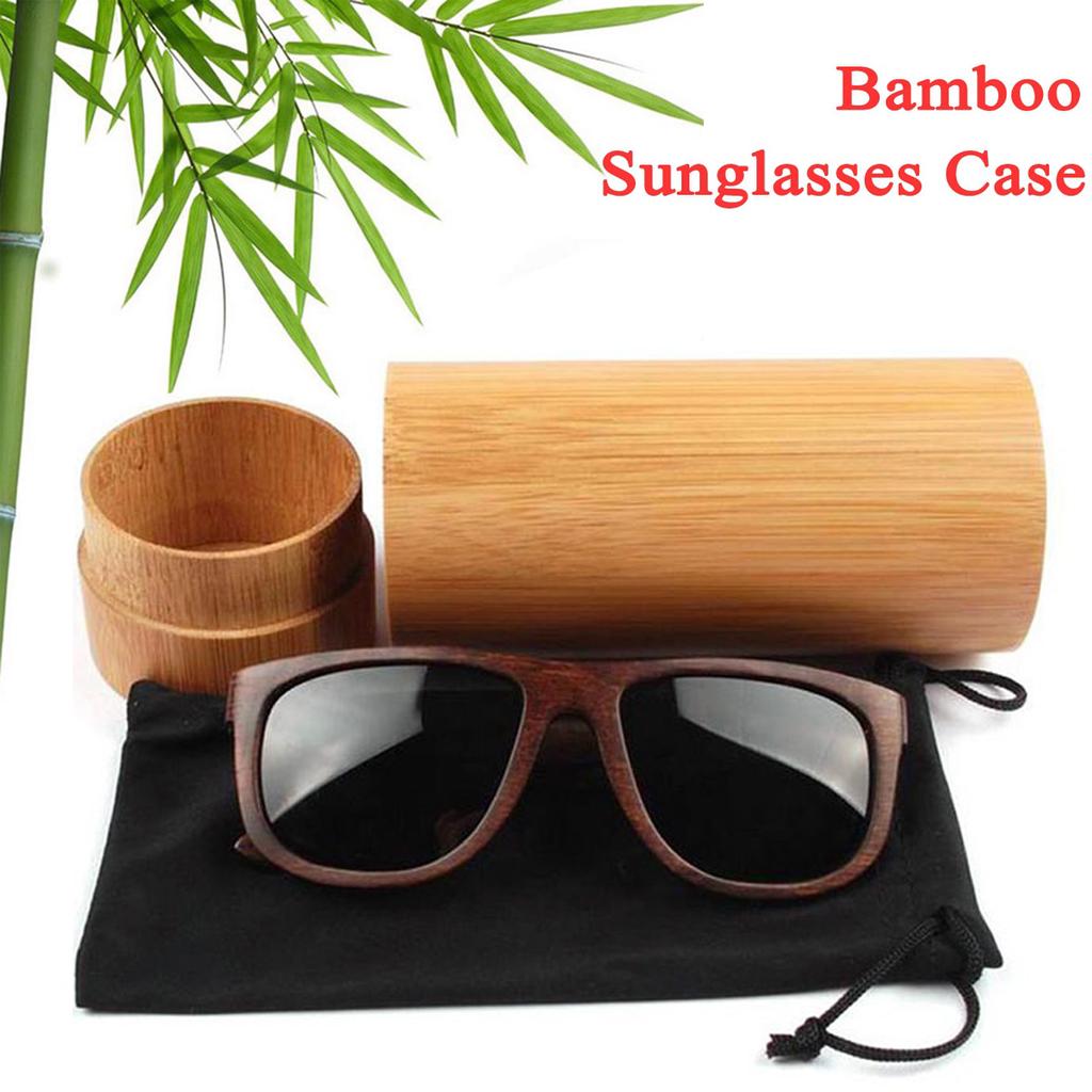 Vintage Handmade Men Women Bamboo Wooden Sunglasses Box Frame Glasses Case