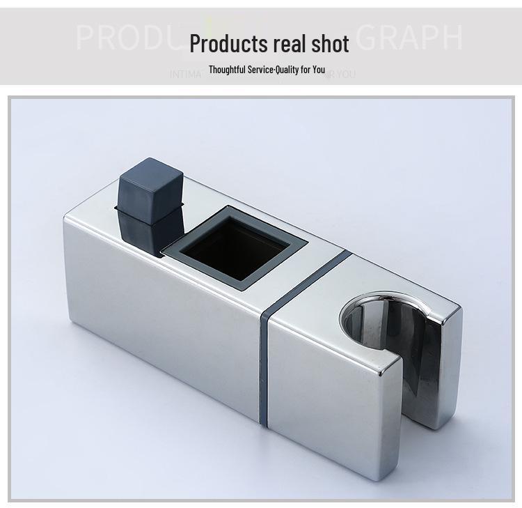 Adjustable Square Shower Head Bracket Holder - Bathroom Mount and Seat Accessories