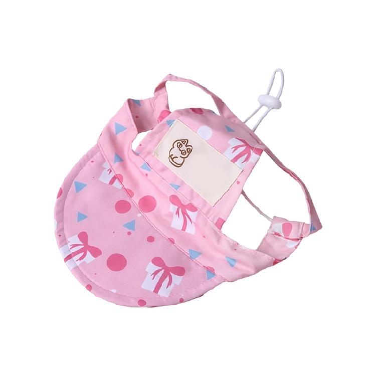 Fashionable Pet Sun Visors Soft Fabric Dog Baseball Cap With Ear Holes And Adjustable Chin Strap Cats Sunbonnet Hat