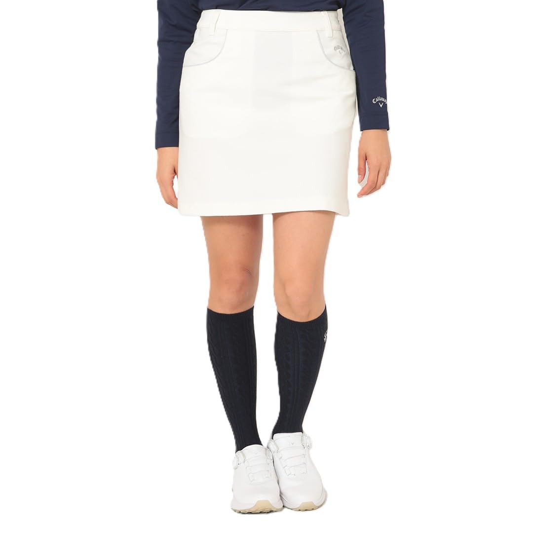 

Callaway Stretch Golf Classic Silver Simple Size Women s 8-Way Skirt, Water-Repellent, Line, Design, C25228200, 1030_White