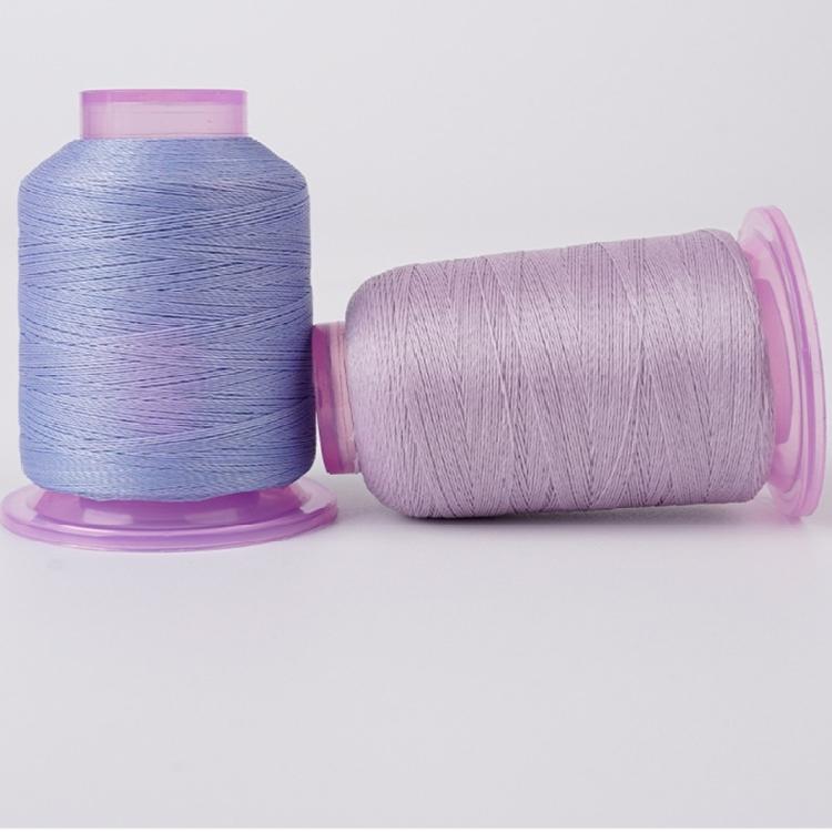 2Pcs Color Changing Sewing Thread for Sewing Machine Hand Stitching Night Glowing Yarn Embroidery Thread 550yds Each