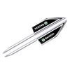 YCGG5 2Pcs Car Door Fender Side Blade Badge Car Body Protective car Metal Sticker For Skoda VRS Octavia FABIA KODIAQ RAPID SUPERB