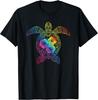 Hawaiian Turtle A Tshirt with a Tropical Theme and an Interesting Print of Orchid Flowers Shortsleeved Retro Top