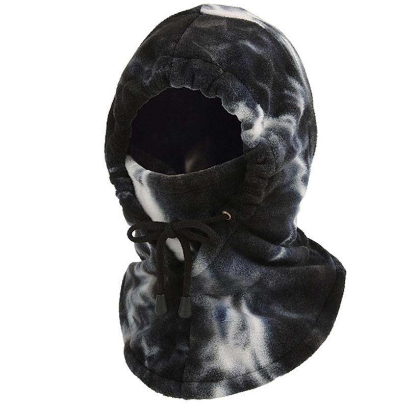

Fleece Full Face Mask Balaclavas Hood Windproof Adjustable for Hunting Skiing чорний