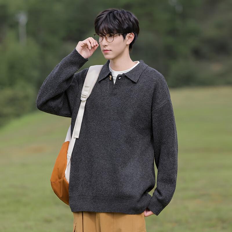 VUUG Men's Solid Color Knit Sweater