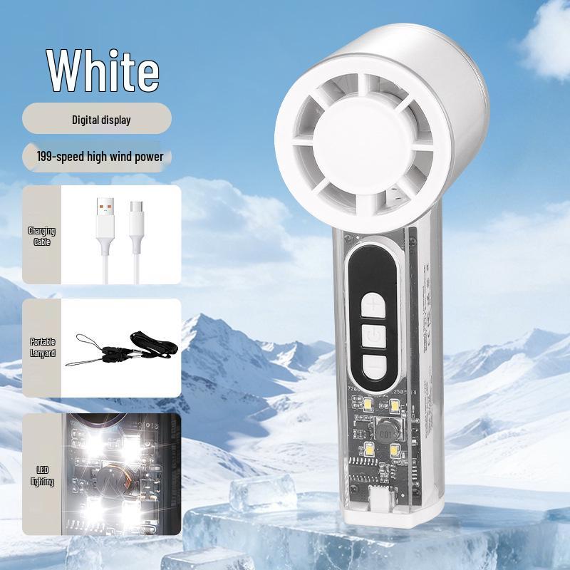 

High-Speed Foldable Handheld Fan with Digital Display & Ice Pack 5.8*6.2*17