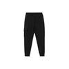 Li Ning Solid Color Mid Waist Elastic Cuff Sports Knitted Pants Men Bottoms Black AKLR939-1