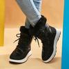 Fashion Women's Faux Fur Ankle Boots Chunky Platform Waterproof Snow Boots Women Silver Thick Plush Warm Winter Boots Shoes Woman 43