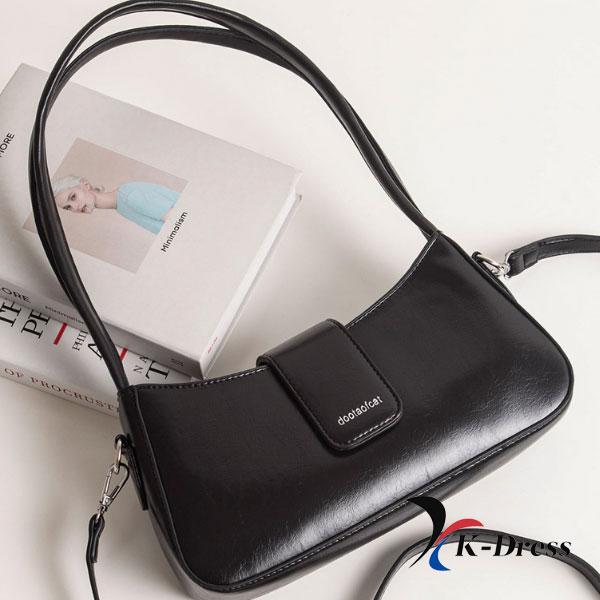 Square Baguette Glossy Shoulder Bag (3 Colors) Basic Type