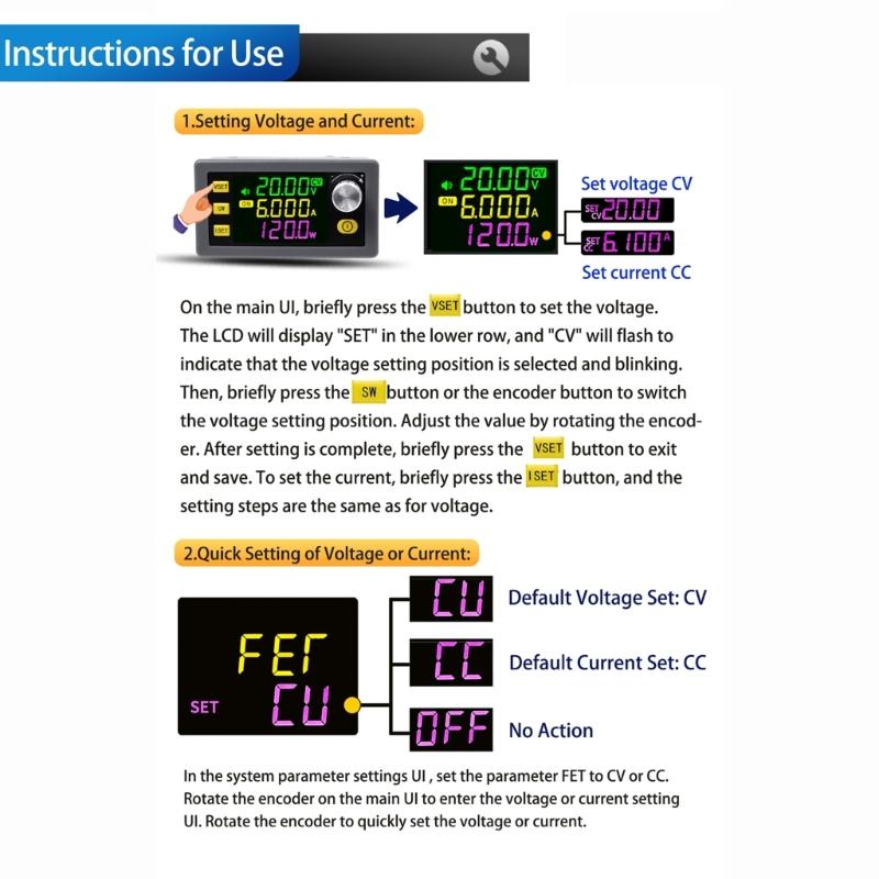 Gleichstrom Abwärtswandler Step-Down Modul Stromversorgung Ausgang 0-36V 6A Einstellbares Netzteilmodul