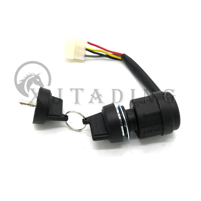 5 Wires Ignition Key Switch with 2 Keys On Off Start for 178F/186F Air Cooled Diesel Engine Tiller Start Switch