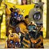 Bumblebee and Optimus Prime1 printed throw blanket—lightweight,soft,warm;versatile blanket for all seasons—perfect as &air-conditioning throw,nap blan