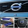 Grelha Frontal do Carro Logótipo/Letras Airbag Decorativas Autocolante 3D/Logótipo do Volante XC60 XC90 S60L S80L S90 V50 V60 C70 S40