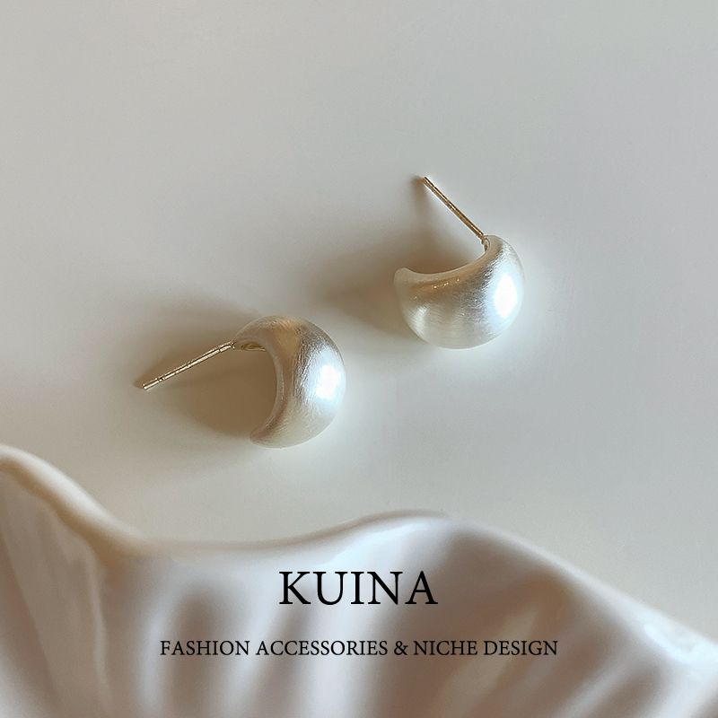 

Silver Brushed Elegant Small Ear Studs New Best Selling Accessible Luxury Fancy Sterling Silver Stud Earrings Women s Refined and Simple Earrings Silver