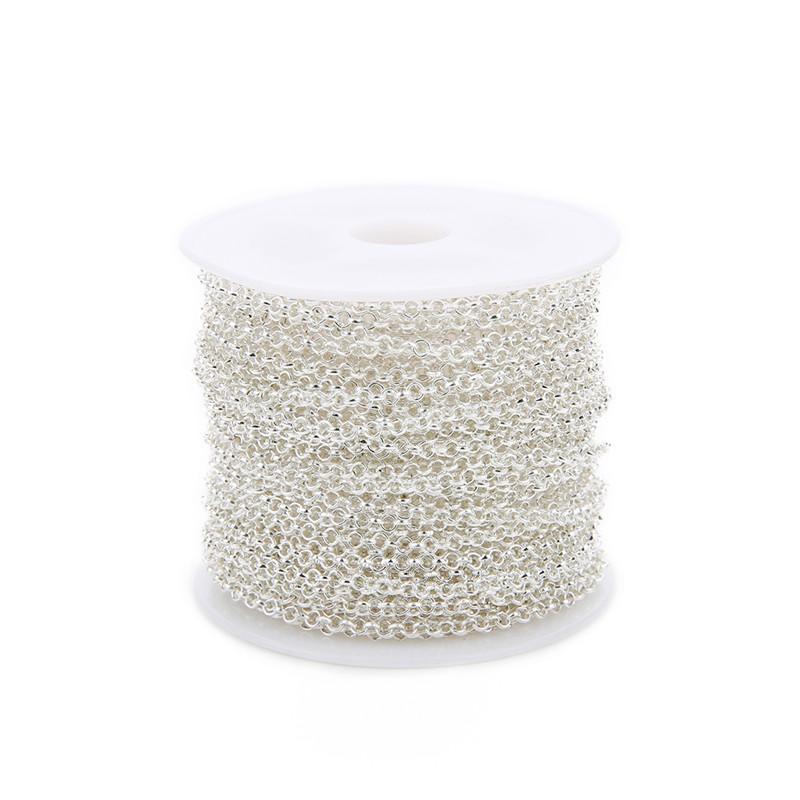 10 Yard 2/3mm Metal Iron Rolo O Link Chains Bulk Chain Gold Color for Diy Bracelet Necklaces Making Findings Wholesale